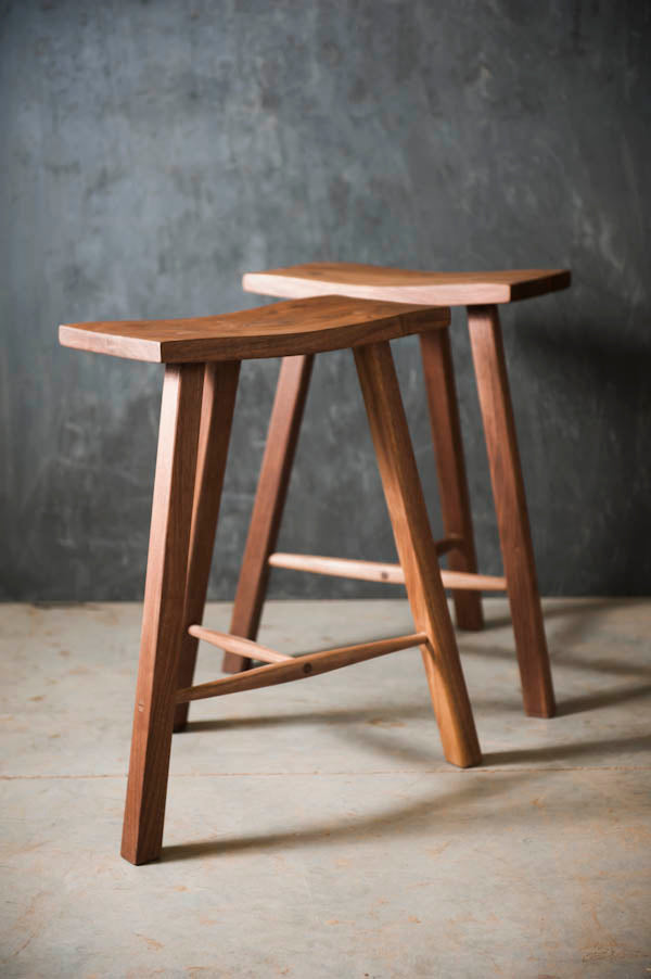 Walnut kitchen stool