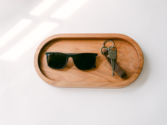 Wooden key tray