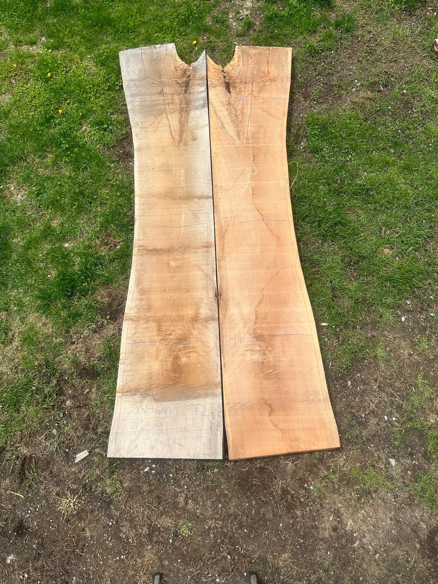 Walnut Bookmatch Table Top Hopes Woodshop