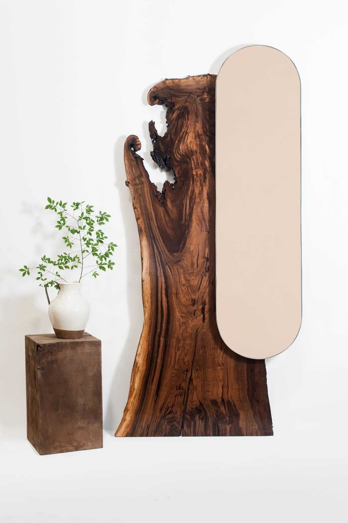 Standing Mirror - Full Length Walnut Floor Mirror - Hopes Woodshop