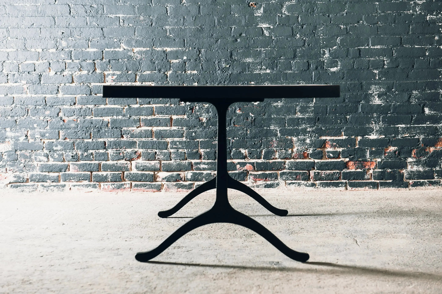 Slab table with wishbone base Hopes Woodshop