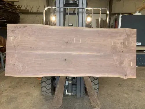 Slab table with wishbone base Hopes Woodshop