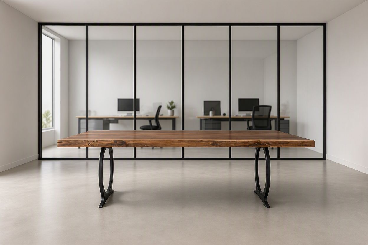 Industrial Conference Table - Hopes Woodshop