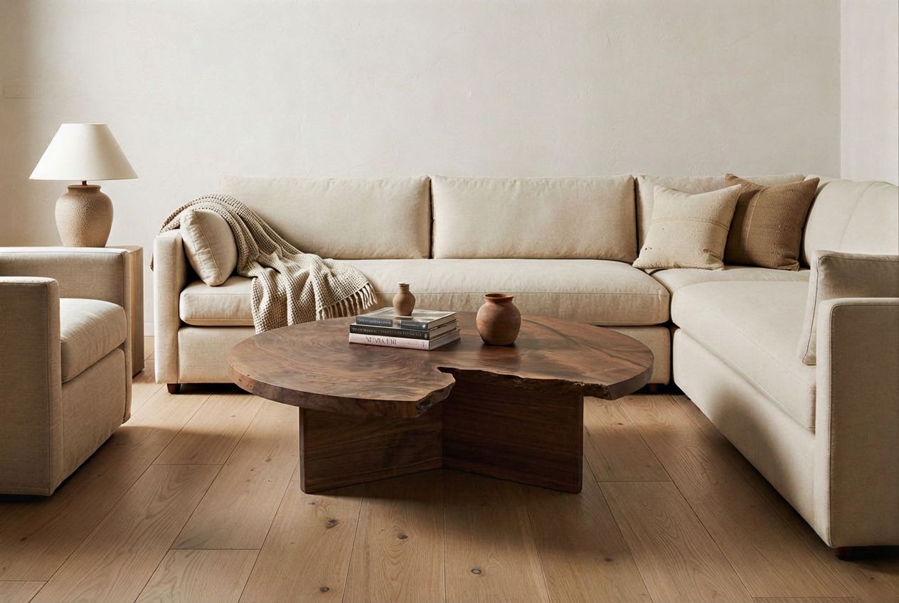 Round Claro Walnut Coffee Table | 48