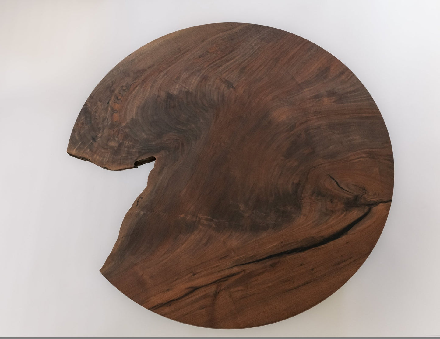 Round Walnut Coffee Table - Hopes Woodshop