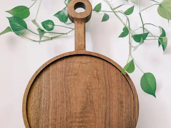 Round Wooden Serving Tray - Hopes Woodshop