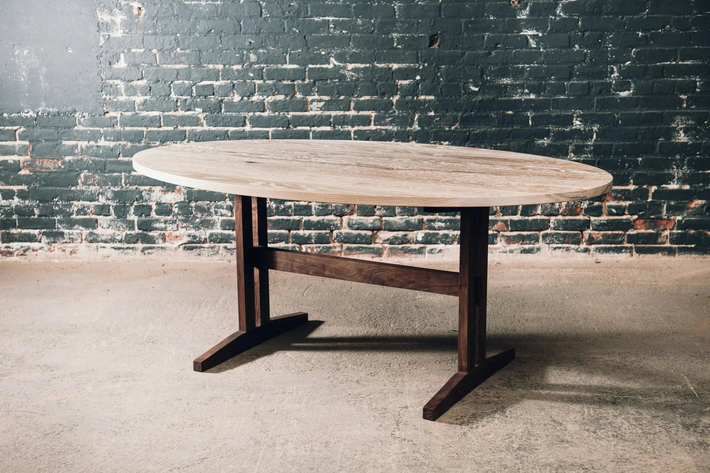 Trestle Base Dining Table | Hardwood made in Boston MA - Hopes Woodshop